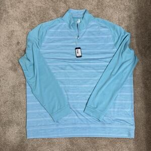 NWT JOHNNIE-O Bert Performance 1/4 Zip Pullover Shirt Golf Baja Blue Size XL